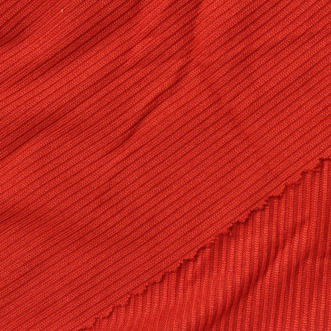 Brushed Polyester Stretch Milk Silk Knit Fabric, 130 gsm, 160 cm — Red
