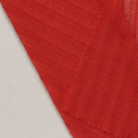 Viscose Nylon Rib Knit Fabric, 150 gsm, 150 cm — Red