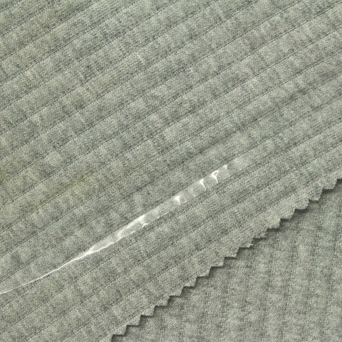 Jacquard Cotton Polyester Scuba Knit Fabric, 470 gsm, 170 cm — Grey