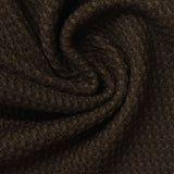 Brushed Viscose Polyester Stretch Waffle Knit Fabric, 220 gsm, 160 cm — Brown — photo 2