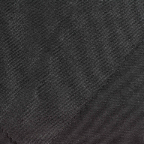 Cotton Polyester Jersey Knit Fabric, 210 gsm, 164 cm — Black
