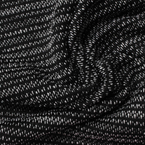 Chunky Knit Fabric, 330 gsm, 165 cm — Black