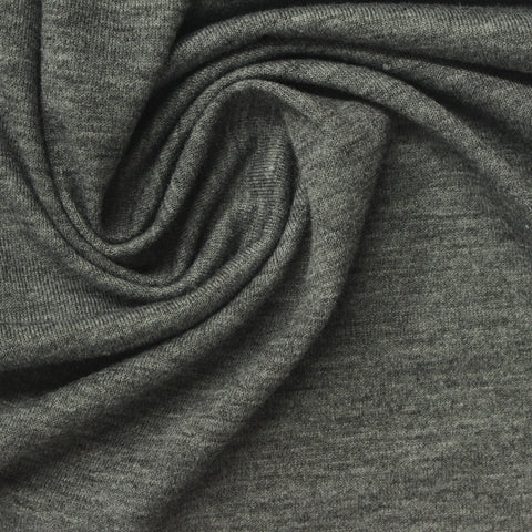 Grey Marl Jersey Knit, Poly-Viscose, 180 gsm, 176 cm