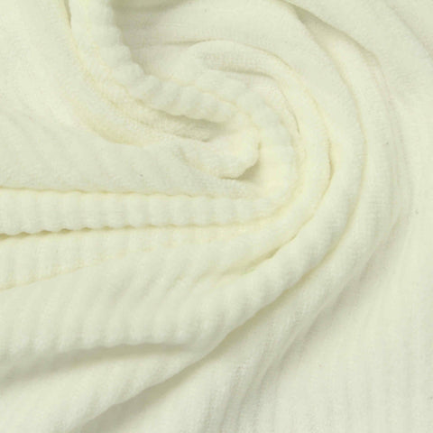 Polyester Stretch Corduroy Fabric, 205 gsm, 168 cm — Beige