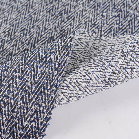 Navy Chevron Jacquard, Acrylic-Poly
