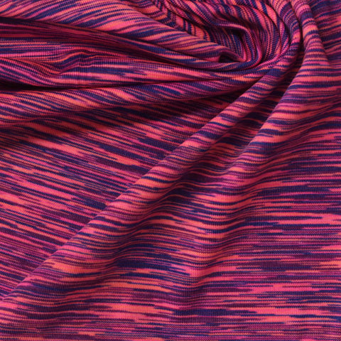 Pink Marl Jersey Knit, Polyester, 145 gsm