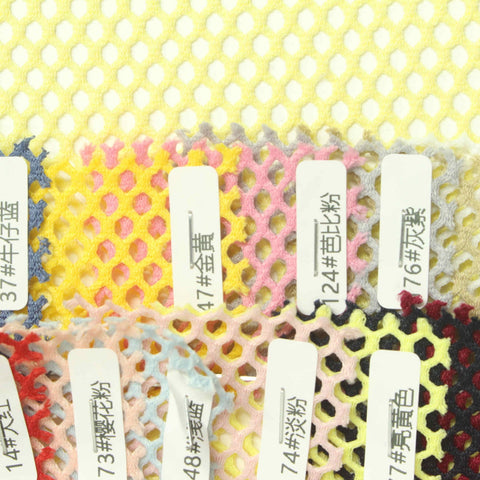 100% Polyester Mesh Fabric, 115 gsm, 150 cm — Yellow