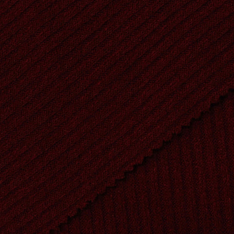 Rib Knit Fabric, 259 gsm, 170 cm — Red