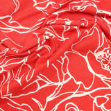 White Floral French Terry, Viscose — photo 2