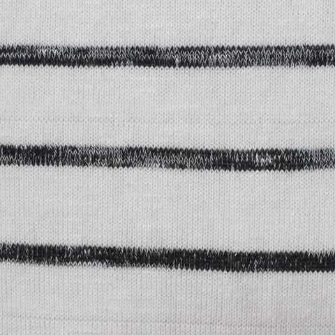Black Horizontal-Stripe Rib Knit, Viscose-Poly, 190 gsm, 160 cm
