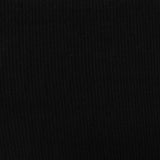 Viscose Polyester Stretch Rib Knit Fabric, 200 gsm, 150 cm — Black — photo 2
