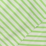 Green Horizontal-Stripe Interlock Knit, Polyester — photo 2