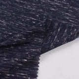 Dark Blue Marl Jersey Knit, Poly-Cotton — photo 2