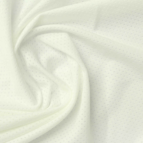 Polyester Stretch Mesh Fabric, 151 gsm, 150 cm — White