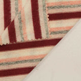 Dark Red Vertical-Stripe Chunky Knit, Viscose-Poly — photo 2