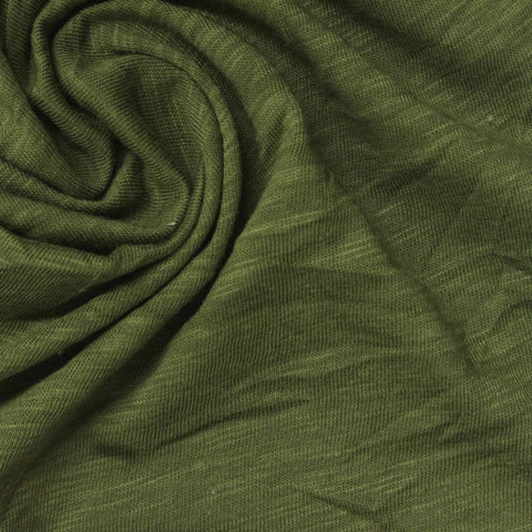 Green Marl Jersey Knit, Cotton-Modal