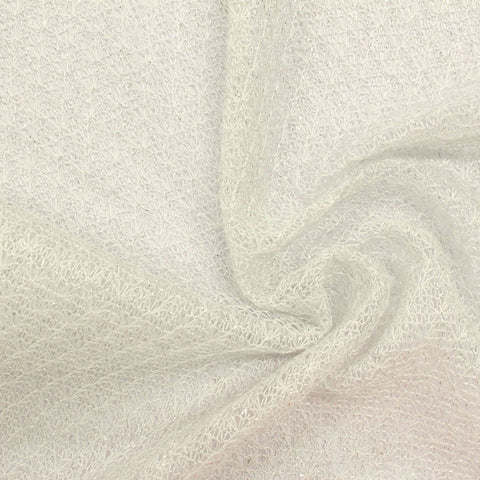 Off-White Geometric Jacquard, Polyester, 105 gsm