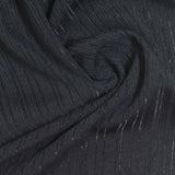 Polyester Stretch Rib Knit Fabric, 250 gsm, 145 cm — Navy — photo 2