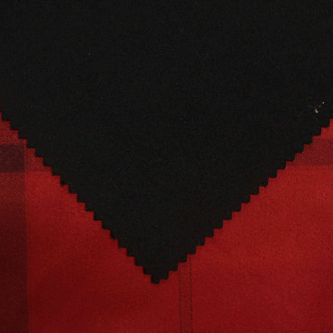 Red Plaid Faux Suede, Polyester