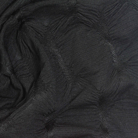 Black Tone-on-Tone Crepe, Polyester