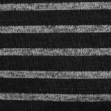 Black Horizontal-Stripe Knit, Polyester — photo 2