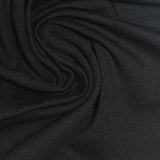 Brushed Viscose Stretch French Terry Fabric, 250 gsm, 155 cm — Black — photo 2