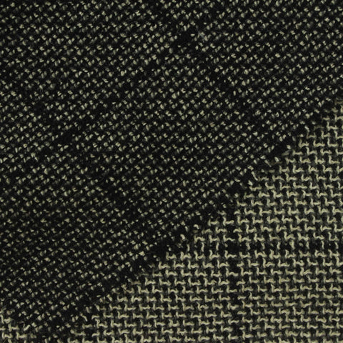 Jacquard Wool Stretch Bouclé Fabric, 300 gsm, 150 cm — Black