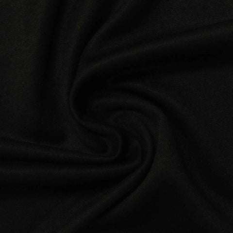Polyester Viscose Blend Knit Fabric, 170 gsm, 160 cm — Black, ref EF-238555
