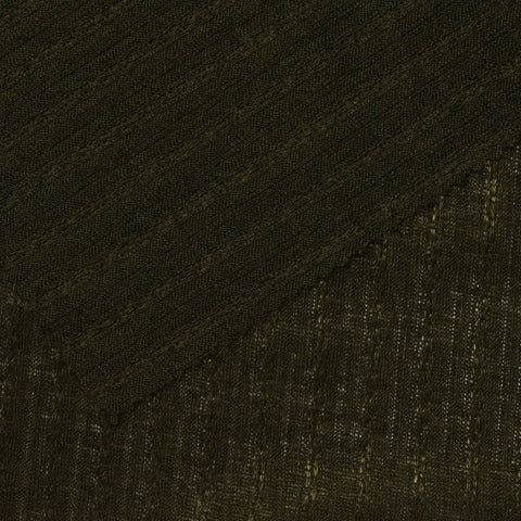 Polyester Stretch Rib Knit Fabric, 220 gsm, 155 cm — Green