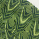 Green Wavy-Chevron Jacquard, Polyester — photo 2