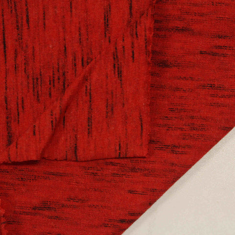 Red Marl Jersey Knit, Cotton, 180 gsm