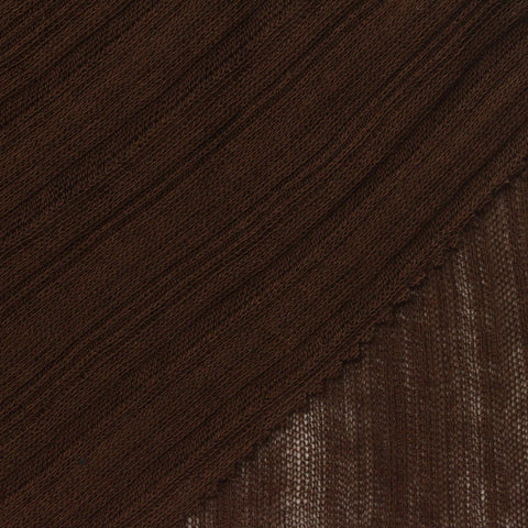 Cotton Tencel Lyocell Rib Knit Fabric, 95 gsm, 75 cm — Brown