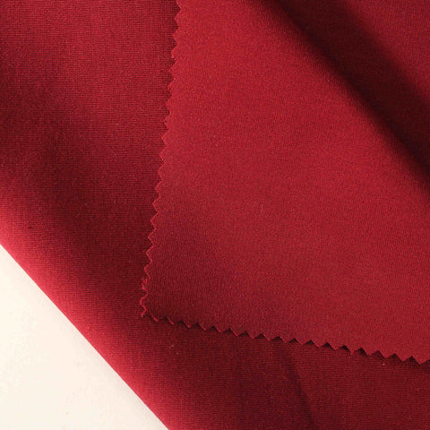 Viscose Nylon Stretch Ponte Knit Fabric, 423 gsm, 160 cm — Red