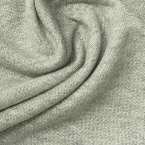 Light Grey Marl French Terry, Poly-Cotton, 278 gsm