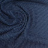 Polyester Cotton Waffle Knit Fabric, 175 gsm, 180 cm — Navy — photo 2