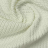Jacquard Polyester Stretch Rib Knit Fabric, 370 gsm, 150 cm — Beige — photo 2