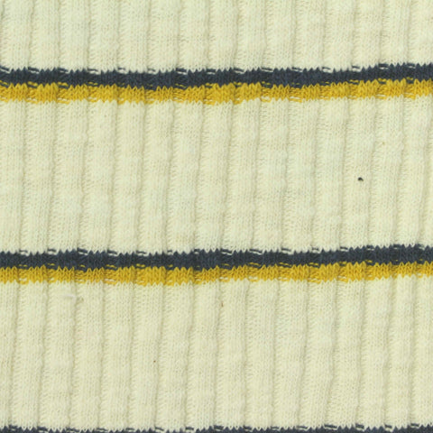 Dark Blue Horizontal-Stripe Rib Knit