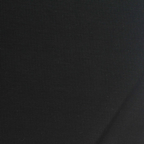 Polyester Viscose Stretch Scuba Knit Fabric, 250 gsm, 165 cm — Black