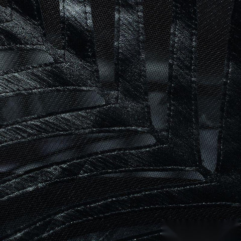 Black Diagonal-Line Knit, Polyester
