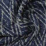 Navy Diamond Interlock Knit, Poly-Viscose — photo 2