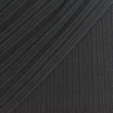 Tencel Lyocell Stretch Rib Knit Fabric, 290 gsm — Black