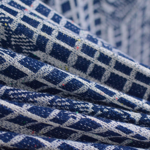 Blue Floral Chunky Knit, Viscose
