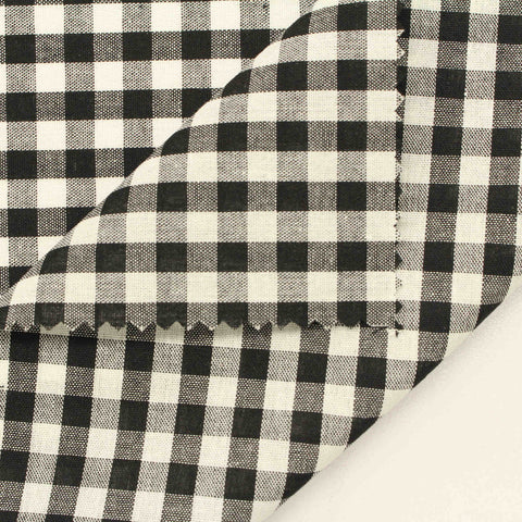Black Check Woven, Poly-Cotton, 107 gsm, 145 cm, ref EF-206186