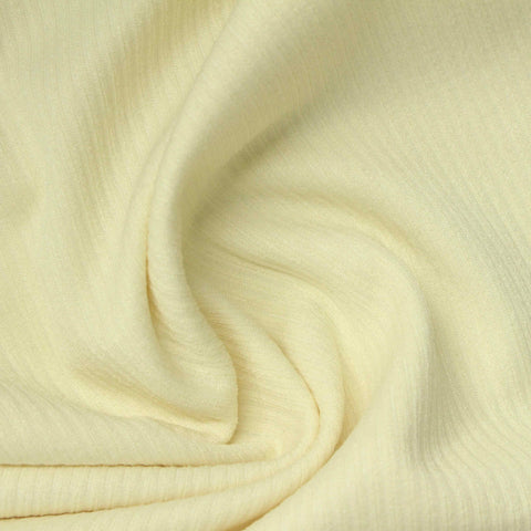 Viscose Polyester Stretch Rib Knit Fabric, 300 gsm, 155 cm — Yellow