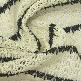 Black Horizontal-Stripe Rib Knit, Polyester — photo 2