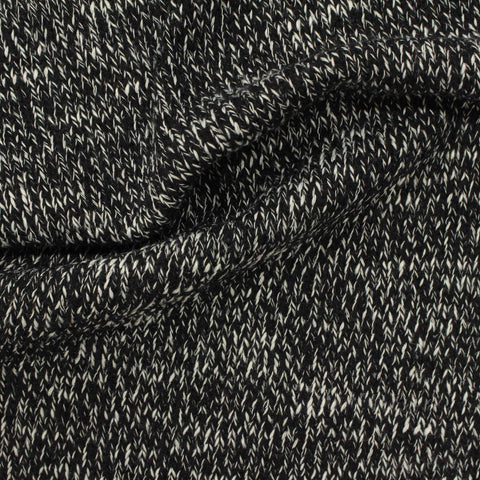Black Marl Chunky Knit, Poly-Cotton, 434 gsm