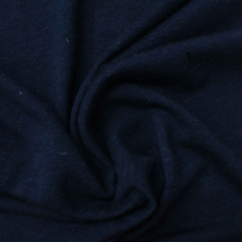 Slub 100% Viscose Jersey Knit Fabric, 170 gsm, 170 cm — Navy