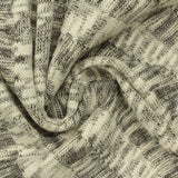 Cream Vertical-Stripe Rib Knit, Cotton-Poly — photo 2