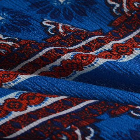 100% Viscose Crepe Fabric, 130 gsm, 128 cm — Blue, ref EF-7685