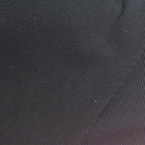 Black Ribbed Rib Knit, Polyester